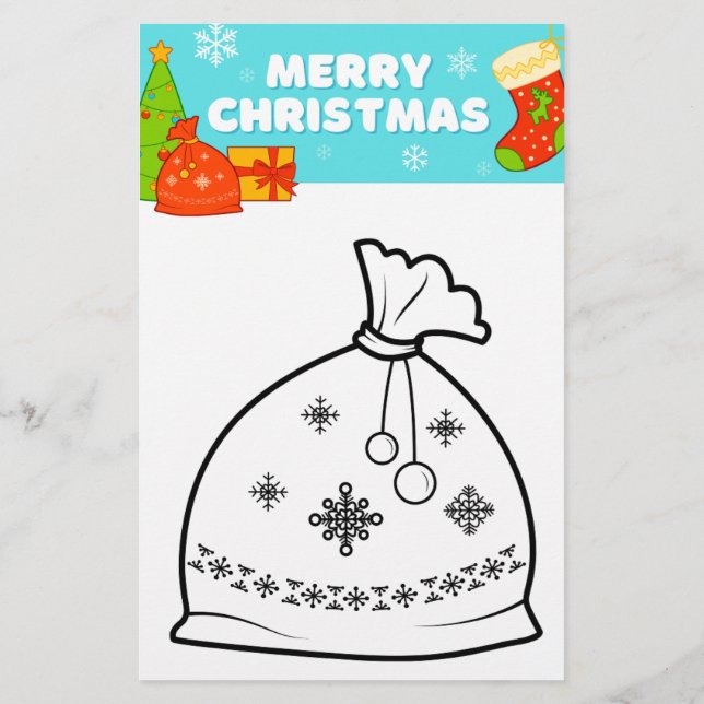 Prospectus 14 Cm X 21,6 Cm Page de coloriage de Noël cosy (Dos)