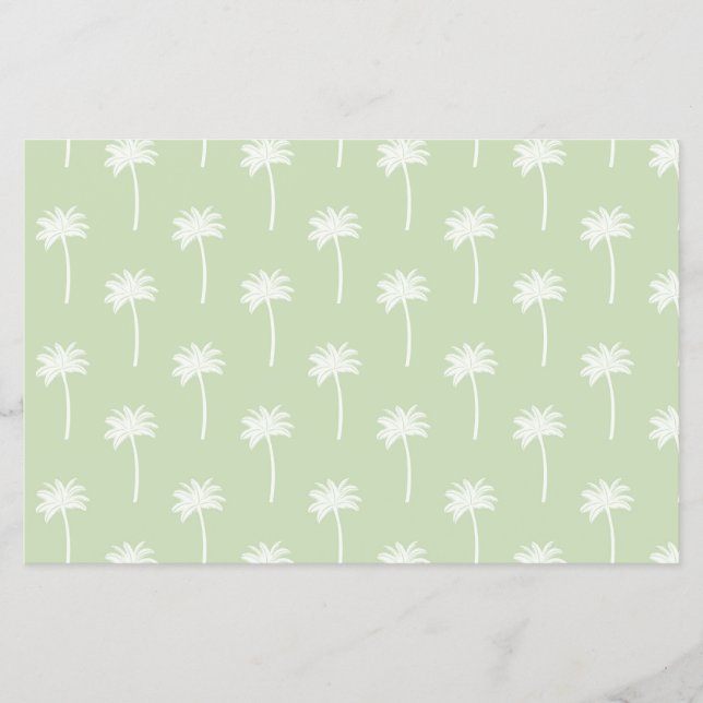 Prospectus 14 Cm X 21,6 Cm palm tree patterned scrapbooking paper (Devant)
