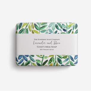 Prospectus 14 Cm X 21,6 Cm Papier d'emballage savon - feuilles vert aquarelle