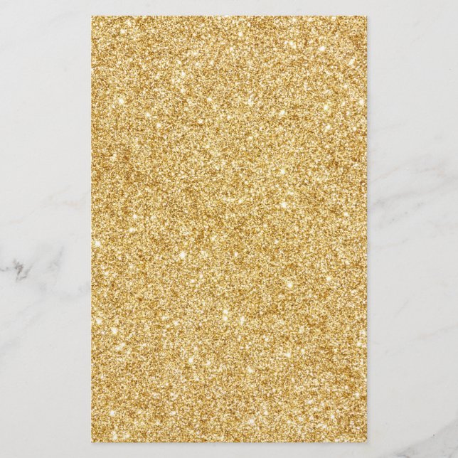 Prospectus 14 Cm X 21,6 Cm Parties scintillantes élégantes d'or de Faux (Devant)