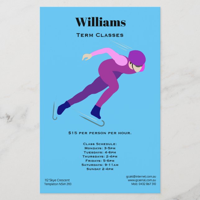 Prospectus 14 Cm X 21,6 Cm Patinage de vitesse (Devant)