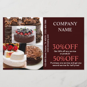 Prospectus 14 Cm X 21,6 Cm pâtisserie mariage dessert