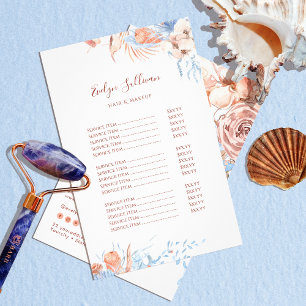 Prospectus 14 Cm X 21,6 Cm Pêche et bleu tropicale liste de prix flyer