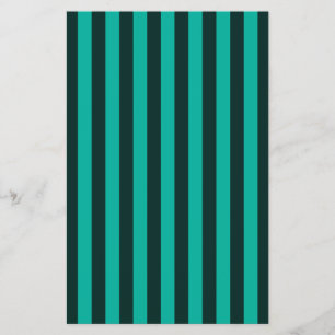 Prospectus 14 Cm X 21,6 Cm Personnaliser des rayures verticales turquoise !