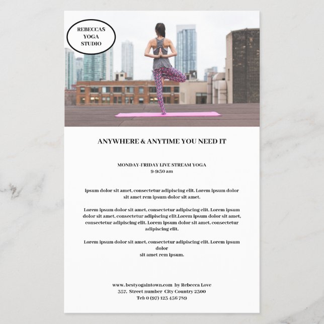 Prospectus 14 Cm X 21,6 Cm Photo-flyer personnalisée (Devant)