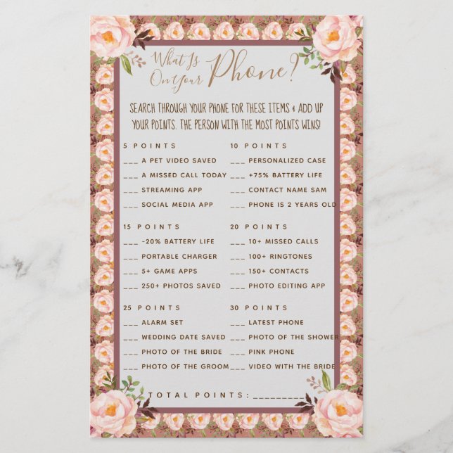 Prospectus 14 Cm X 21,6 Cm Pink Floral Qu'est-ce qui se trouve sur votre télé (Devant)