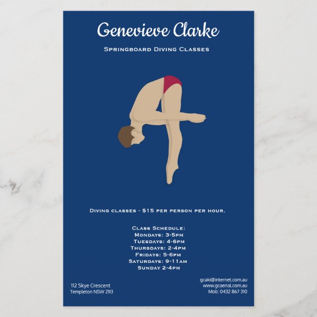 Prospectus 14 Cm X 21,6 Cm Plongée (Devant)