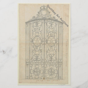 Prospectus 14 Cm X 21,6 Cm Porte de chorale en fer français