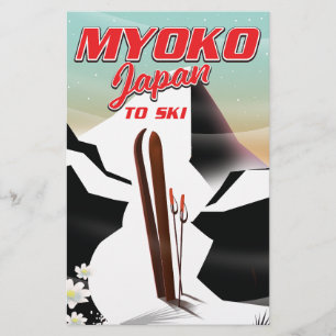 Prospectus 14 Cm X 21,6 Cm poster de ski myoko japon