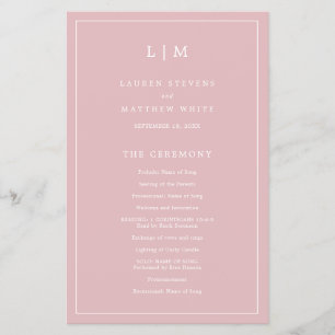Prospectus 14 Cm X 21,6 Cm Programme de mariage simple et économique avec mon