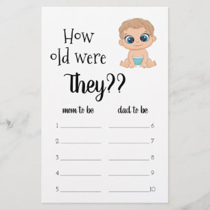 Prospectus 14 Cm X 21,6 Cm Quel âge avaient-ils ? Bébé garçon