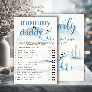 Prospectus 14 Cm X 21,6 Cm Qui maman ou papa douche Jeu Polar Bear Cub Maman