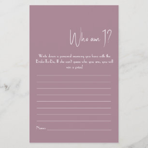 Prospectus 14 Cm X 21,6 Cm Qui Suis-Je ? Circulaire de jeu de douche