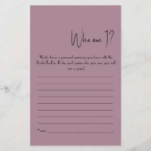 Prospectus 14 Cm X 21,6 Cm Qui suis-je ? Flyer de jeu de douche