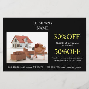 Prospectus 14 Cm X 21,6 Cm Rénovation Maison Retrait Entrepreneur Constructio