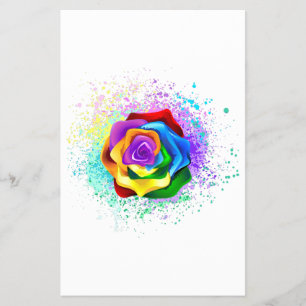 Prospectus 14 Cm X 21,6 Cm Rose arc-en-ciel coloré