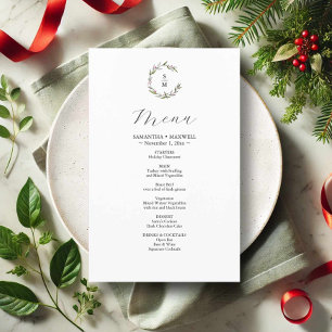 Prospectus 14 Cm X 21,6 Cm Russe Botaniques d'hiver Mariage Décor Menus
