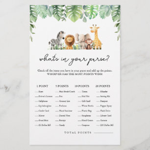 Prospectus 14 Cm X 21,6 Cm Safari Baby shower Jeu - Quoi de neuf dans votre s