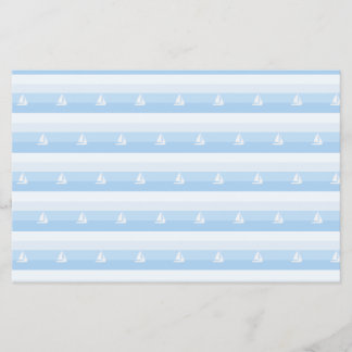 Prospectus 14 Cm X 21,6 Cm Sail Boat Stripes Scrap Booking Paper