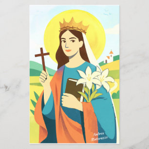 Prospectus 14 Cm X 21,6 Cm Sainte Catherine de Sienne