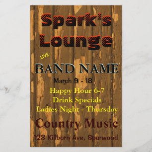 Prospectus 14 Cm X 21,6 Cm Salon, Bar Taverne Live Music
