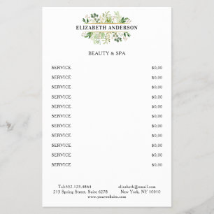 Prospectus 14 Cm X 21,6 Cm Salon Botanic Black Green White