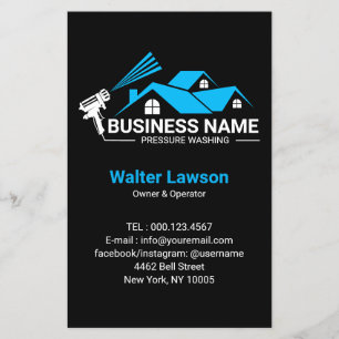 Prospectus 14 Cm X 21,6 Cm Service de nettoyage haute pression de maisons ble