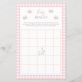 Prospectus 14 Cm X 21,6 Cm Silly Goose Baby Bingo Whimsical Rose Douche Jeu