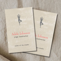 Simple élégante rayures beige Icon YogaInstructeur