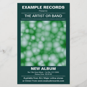 Prospectus 14 Cm X 21,6 Cm Sortie du nouvel album - Dark Green