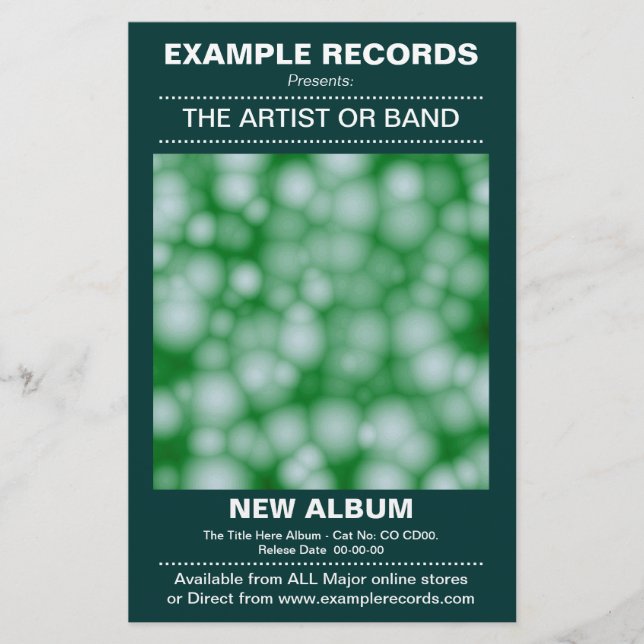 Prospectus 14 Cm X 21,6 Cm Sortie du nouvel album - Dark Green (Devant)