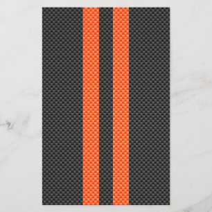 Prospectus 14 Cm X 21,6 Cm Sporty Orange Stripes sur l'impression en fibre de