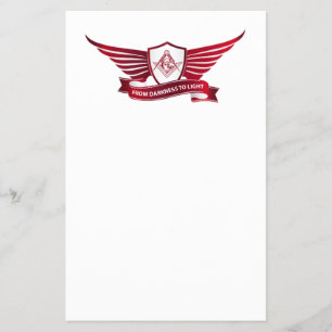 Prospectus 14 Cm X 21,6 Cm Symbole et bouclier de franc-maçonnerie