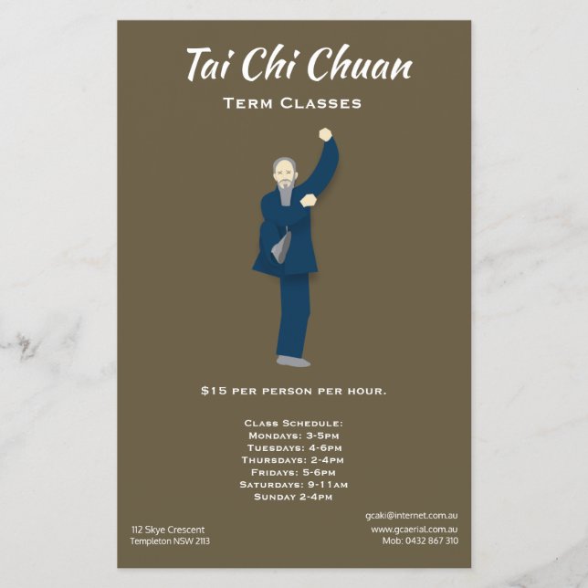 Prospectus 14 Cm X 21,6 Cm Tai Chi Chuan (Devant)