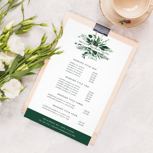 Prospectus 14 Cm X 21,6 Cm Tarifs et services forestiers sauvages