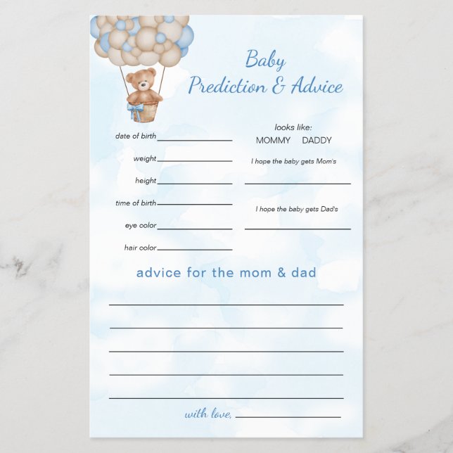 Prospectus 14 Cm X 21,6 Cm Teddy Bear Predictions and Advice (Devant)