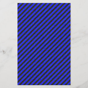 Prospectus 14 Cm X 21,6 Cm Thin Black and Blue Diagonal Stripes