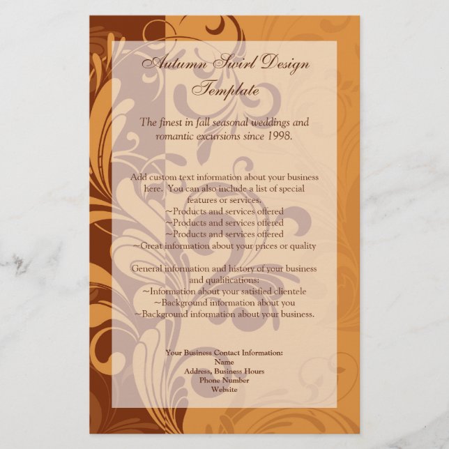 Prospectus 14 Cm X 21,6 Cm Tourbillon d'automne doré (Devant)