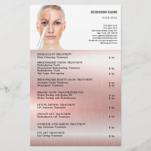 Prospectus 14 Cm X 21,6 Cm TRAITEMENTS VISAGE Beauté Salon prospectus