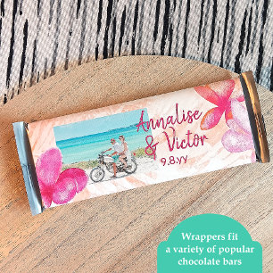 Prospectus 14 Cm X 21,6 Cm Tropical Rose Custom Wedding Bar Wrapper