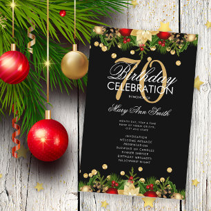 Prospectus 14 Cm X 21,6 Cm Vacances 70e fête d'anniversaire Programme Gold av