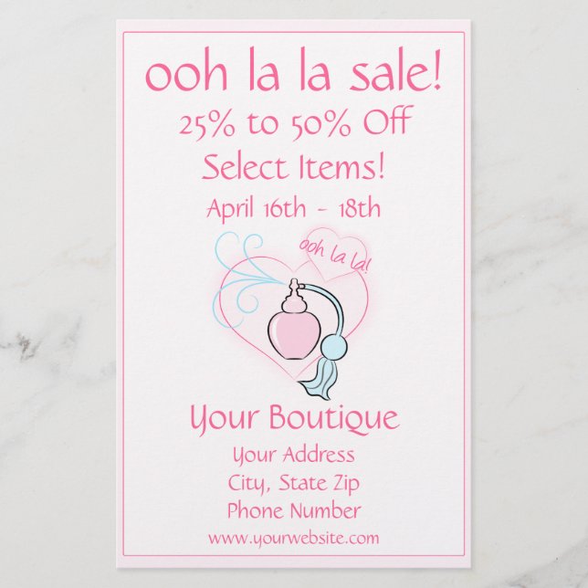 Prospectus 14 Cm X 21,6 Cm Vente - ooh la la! (Devant)