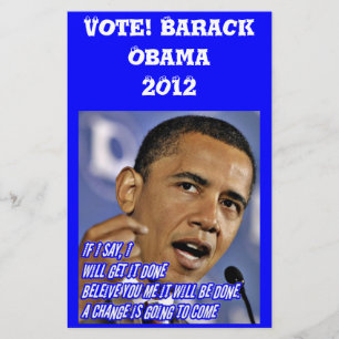 Prospectus 14 Cm X 21,6 Cm Vote ! Obama_Flyer