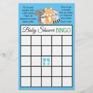 Prospectus 14 Cm X 21,6 Cm Woodland Creatures  themed baby shower games Flyer