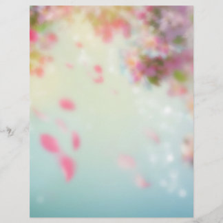 PROSPECTUS 21,6 CM X 24,94 CM ピンクの花びらが舞うオシャレなフライヤー