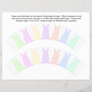 Prospectus 21,6 Cm X 24,94 Cm 2 Bunnies Pastel Baby Personnalisez Les Enveloppes