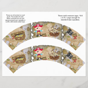 Prospectus 21,6 Cm X 24,94 Cm 2 Emballages de cupcakes sur le thème Pirate