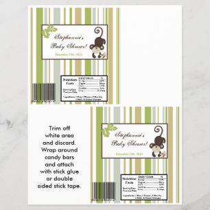 Prospectus 21,6 Cm X 24,94 Cm 2 Hershey's Grand Bar Wrapper Monkey Time Zoo Anim