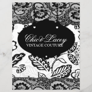 Prospectus 21,6 Cm X 24,94 Cm 311 Chic et Lacey Noir et Blanc