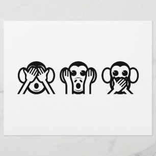 Prospectus 21,6 Cm X 24,94 Cm 3 Singes Sages Emoji